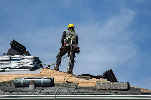 Professional Gutter Installation technician working in Riverdale, NJ